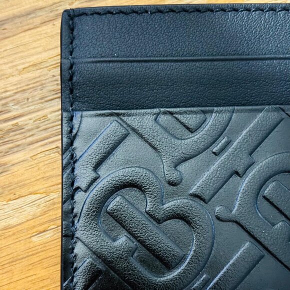 Burberry Black Monogram Leather Card Holder - Picture 3 of 4